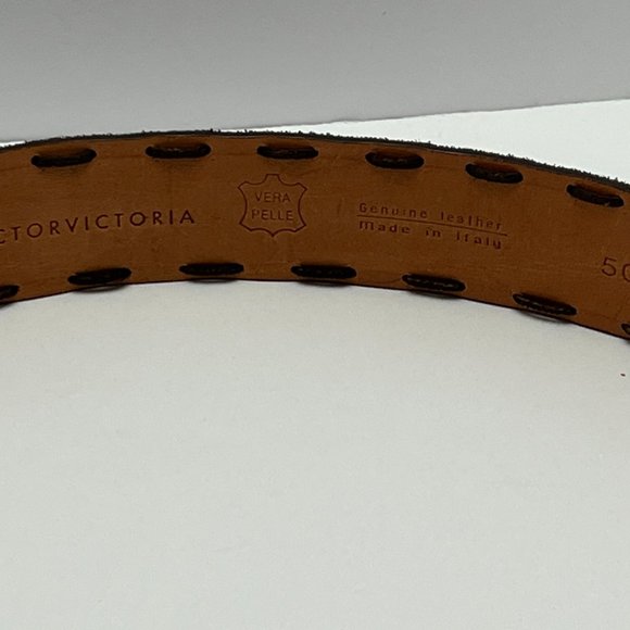 VICTOR VICTORIA Suede Leather Belt Italy 32" - 38" Waist Vintage Genuine… - Picture 5 of 13
